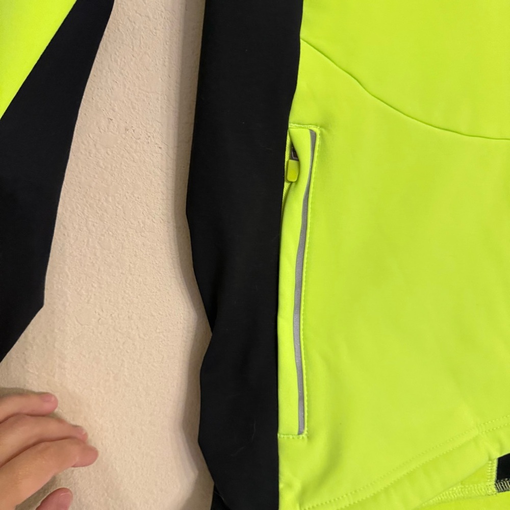 Baleaf Jacket Sz M Neon Yellow Cycling Running Softshell Waterproof Cold Weather - Picture 5 of 16